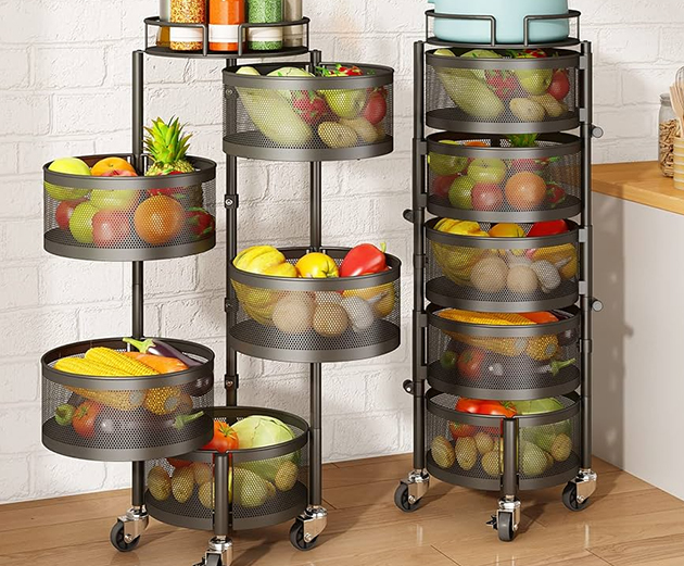 Fruit Basket Gold Round